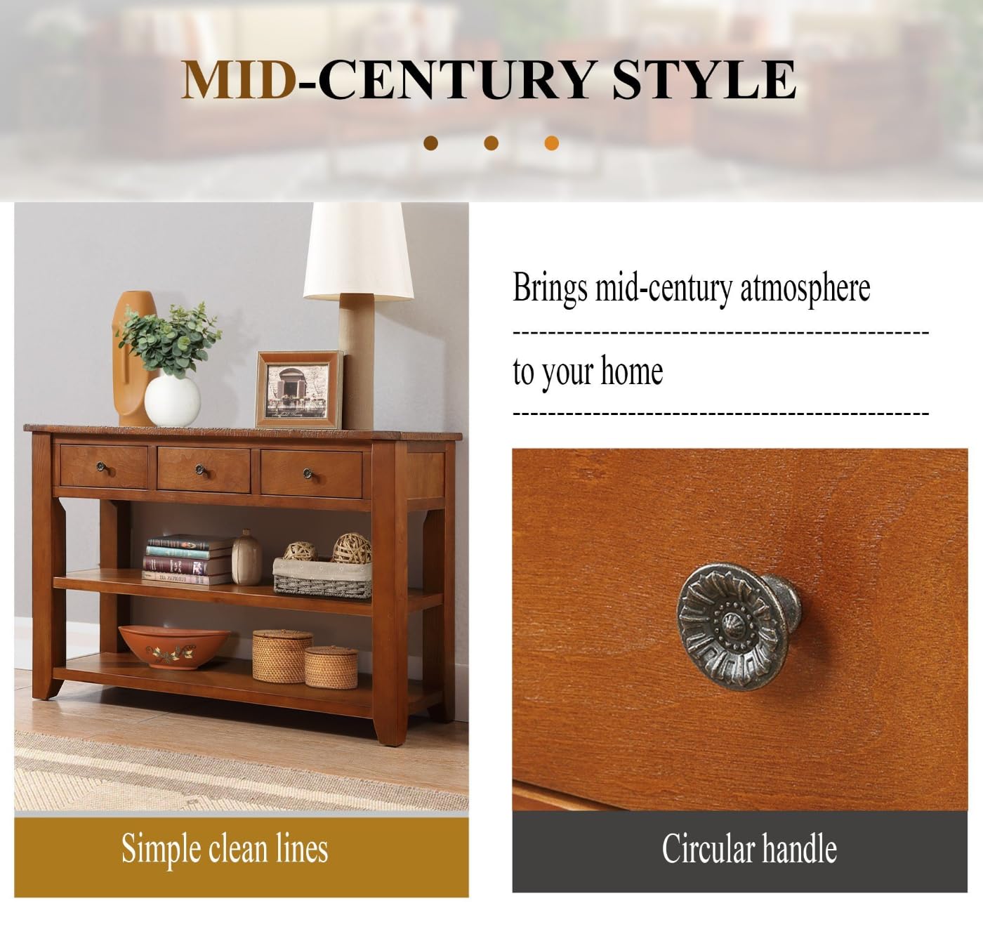 パイン家具　コンソール 東谷 コンソール 幅95cm 引出し付 パイン古材 ヴィンテージ